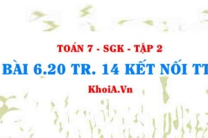 Bài 6.20 trang 14 Toán 7 Kết nối tri thức Tập 2